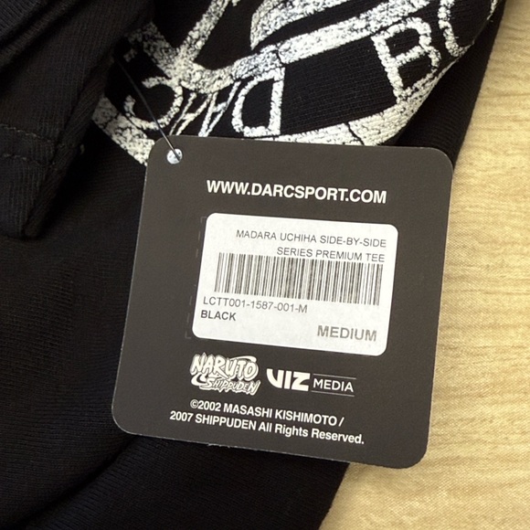 DARC SPORT MADARA UCHIHA SIDE BY SIDE SERIES PREMIUM TEE BLACK - M - Picture 5 of 7